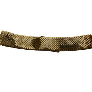Vintage Gold Tone Fish Scale Stretch Belt